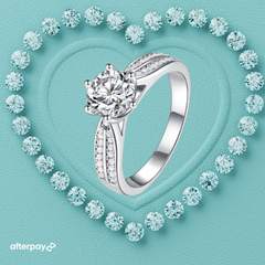 Abigail Double Pavé Band Moissanite Ring