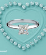 Princess cut moissanite ring with knife edge band