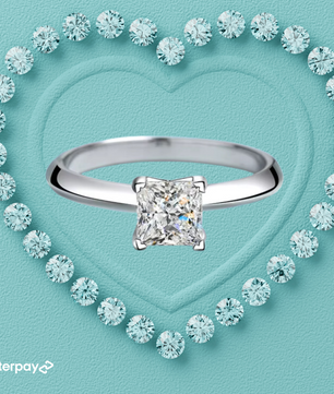Princess Cut Knife Edge Ring