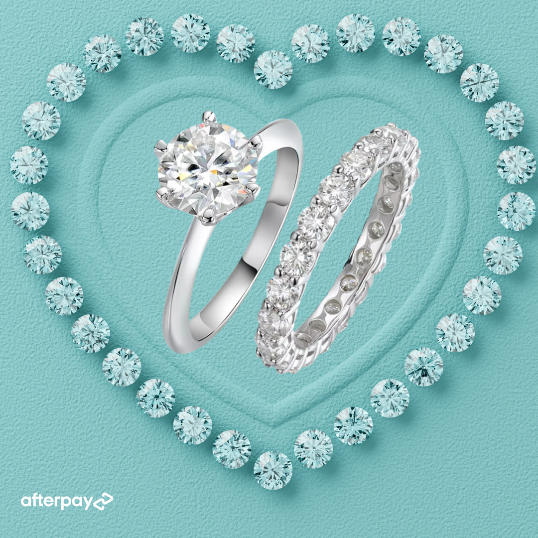 'Audrey' Eternity Band Wedding Set
