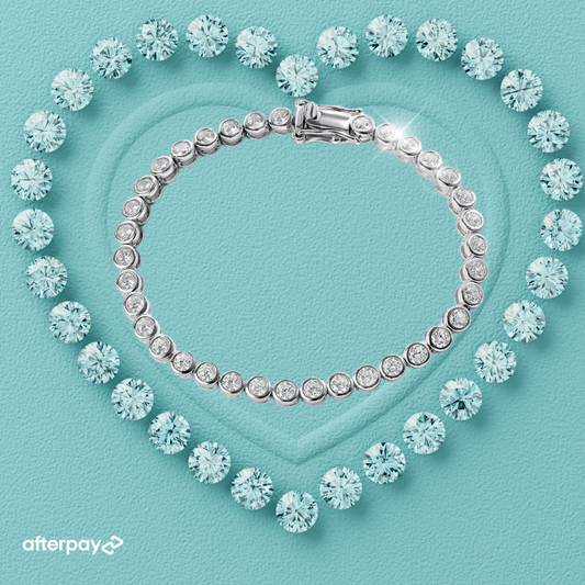 Bezel Set Moissanite Tennis Bracelet
