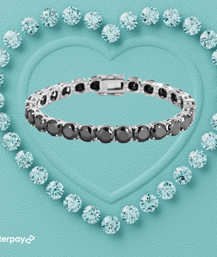 Dark Sparkle Black Moissanite Tennis Bracelet