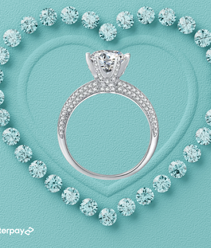 Audrey Pavé Knife Edge Moissanite Ring