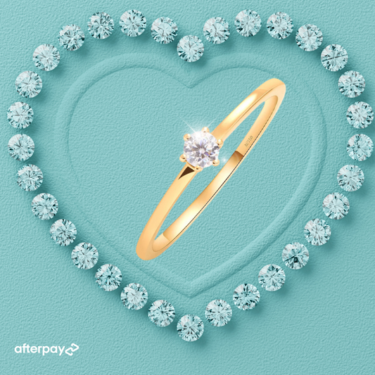 Mini Moissanite Solid Gold Ring