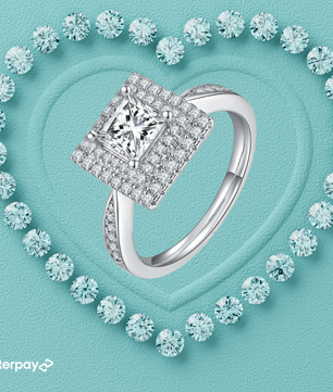 The “Elysian” Princess Double Halo Ring