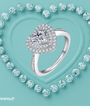 The “Amoretto” Double Halo Heart Ring