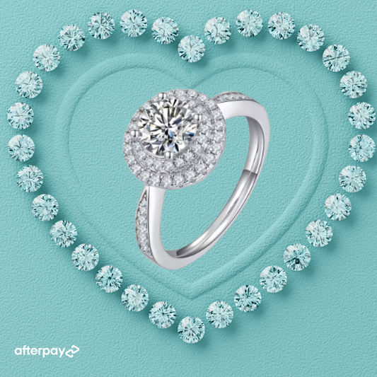 The “Monroe” Round Double Halo Ring