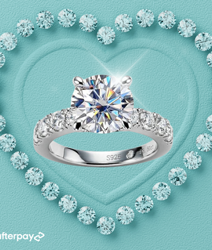 4.3 Carat PavéSolitaire Moissanite Ring.