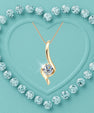 Twist style moissanite pendant necklace in sterling silver