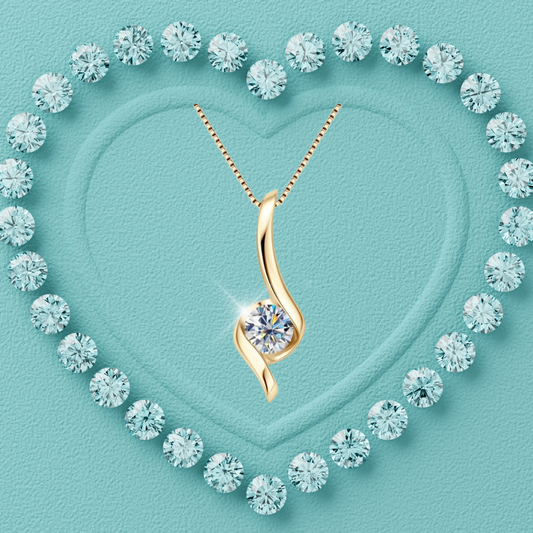 1 Carat Twist Moissanite Pendant.