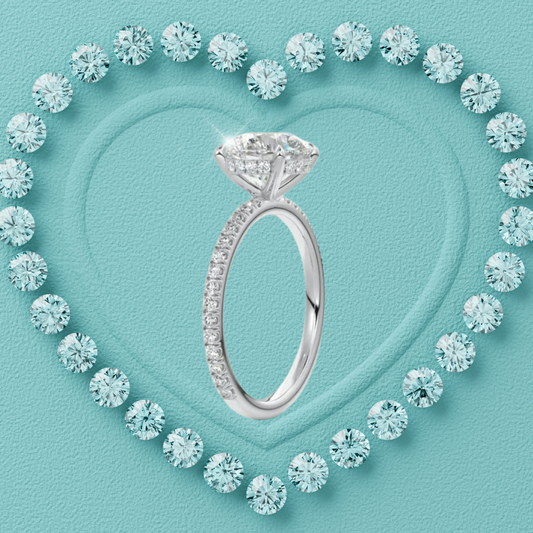 2 Carat Solitaire Hidden Halo Moissanite Ring.