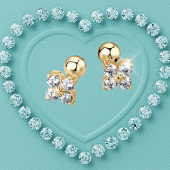 Lucky Clover Moissanite Earrings