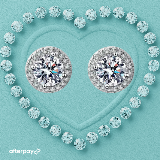 1 Carat Classic Solitaire Moissanite Stud Earrings