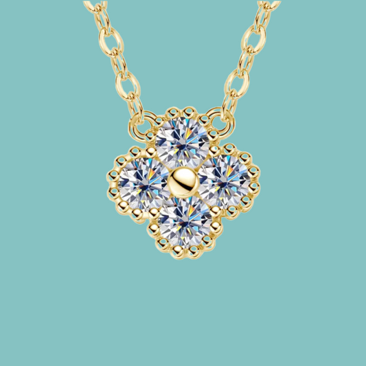 4 Leaf Clover Moissanite Necklace