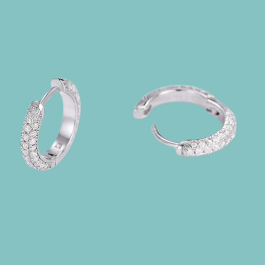 Moissanite Hoop Earrings