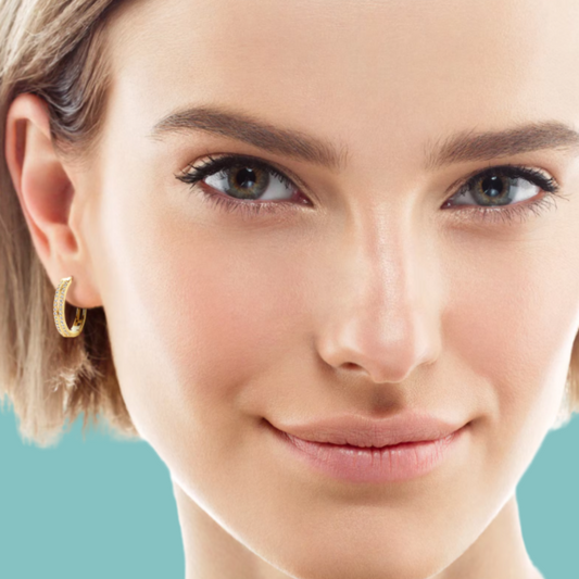 Double the Fun: Moissanite Hoop Earrings