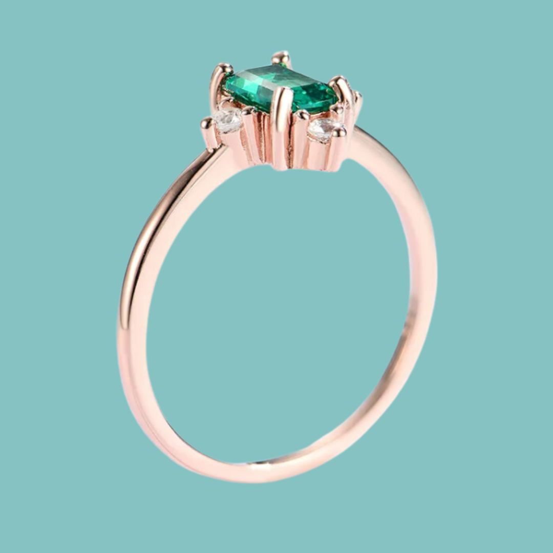 Emerald Nano Halo Ring