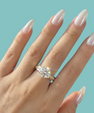 Virelle Two-Tone Round Moissanite Ring