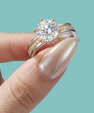 Virelle Two-Tone Round Moissanite Ring