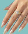 Virelle Two-Tone Round Moissanite Ring