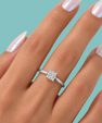 Princess Cut Knife Edge Ring