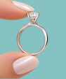 Princess Cut Knife Edge Ring