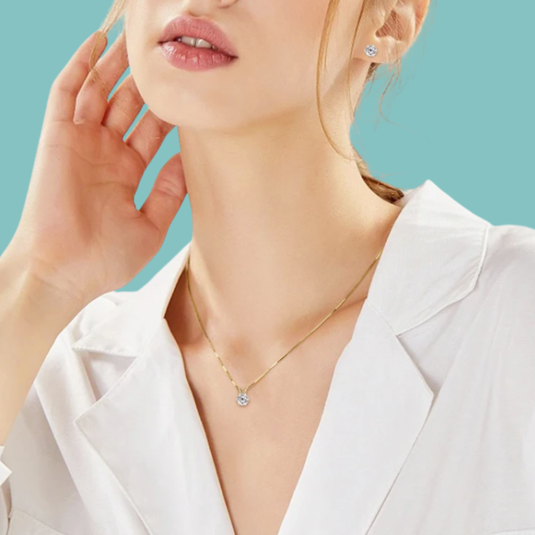 Classic 3 Carat Earring & Pendant Set