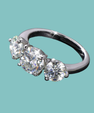 Aria Three Stone Ring