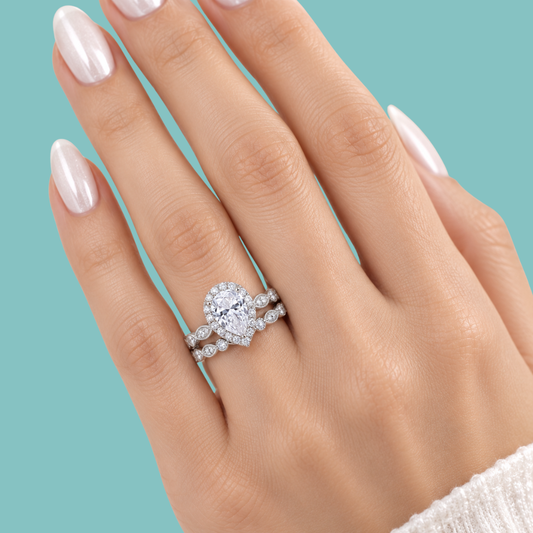 The Ismerie Pear Ring Set
