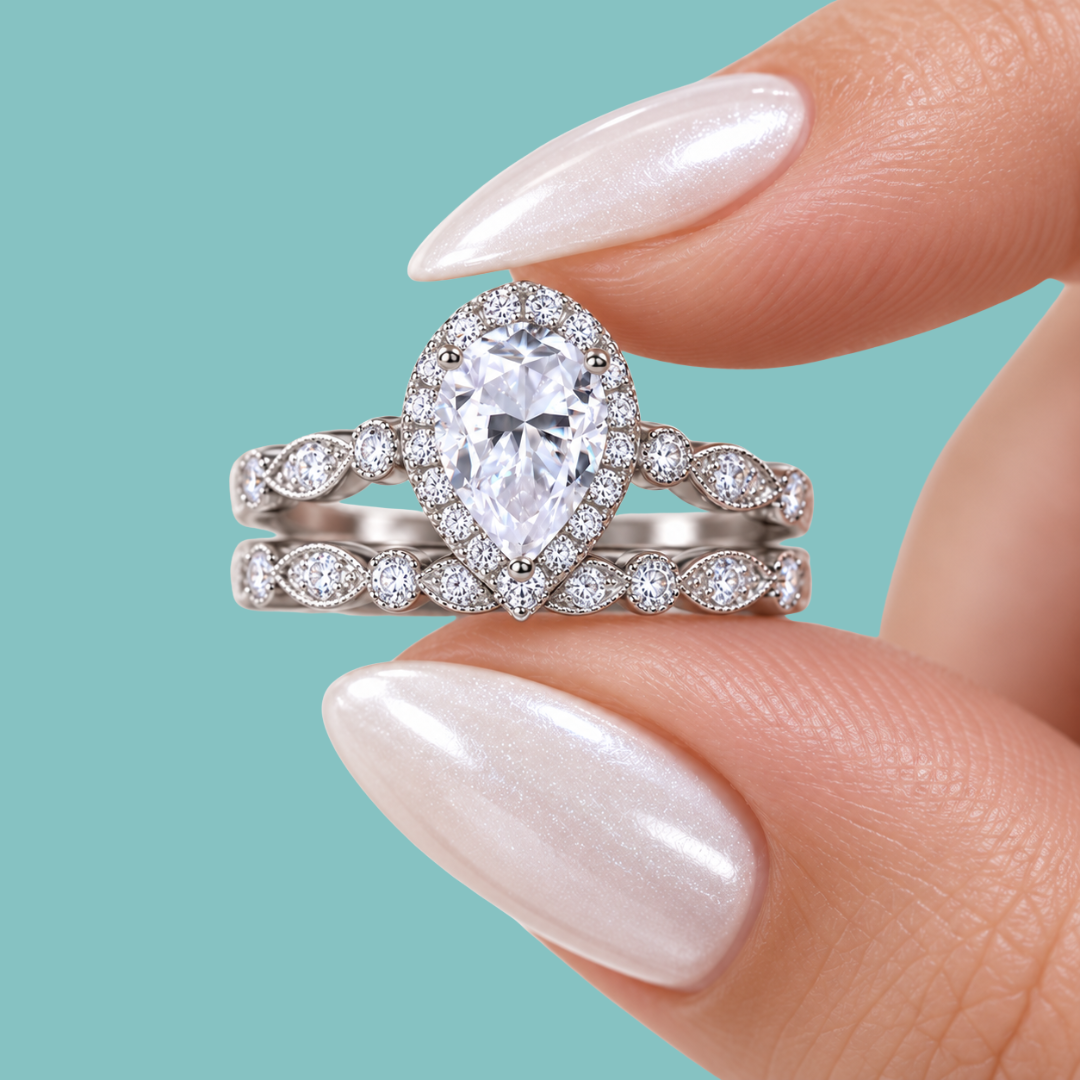 The Ismerie Pear Ring Set