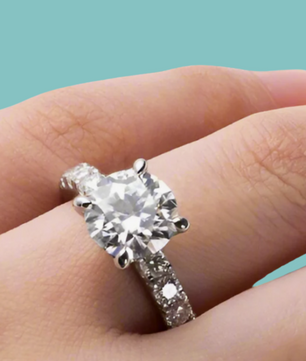 Aurora Solitaire Moissanite Ring