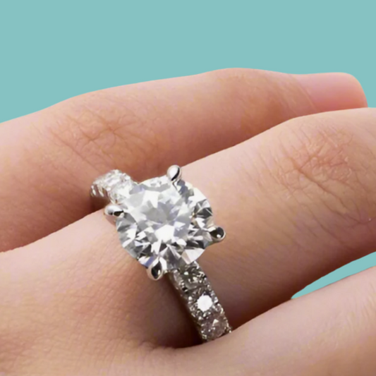 Aurora Solitaire Moissanite Ring