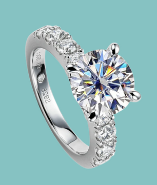 Aurora Solitaire Moissanite Ring