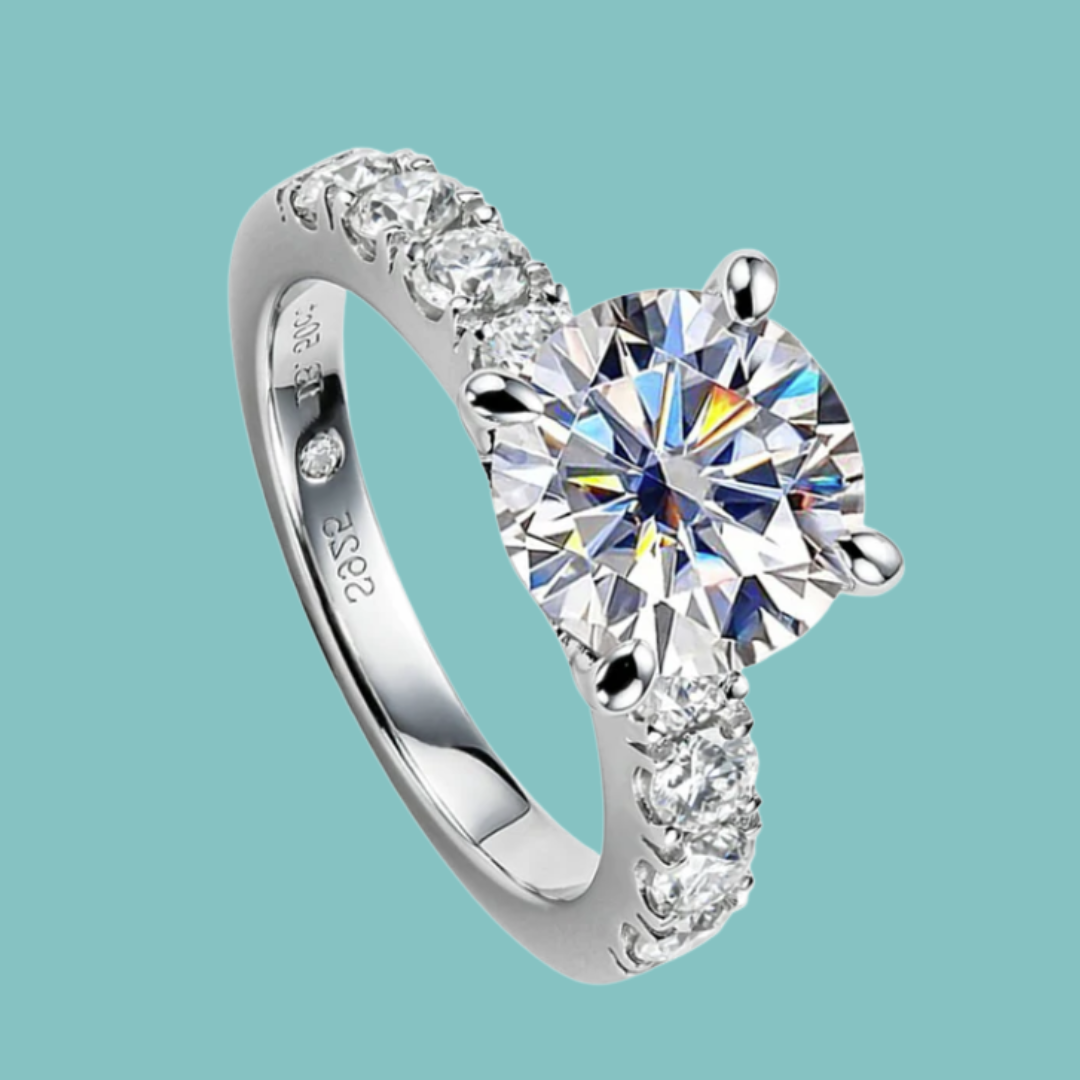 Aurora Solitaire Moissanite Ring