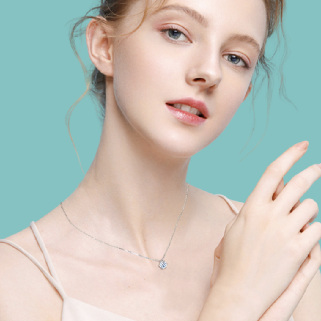 Classic Solitaire Moissanite Pendant