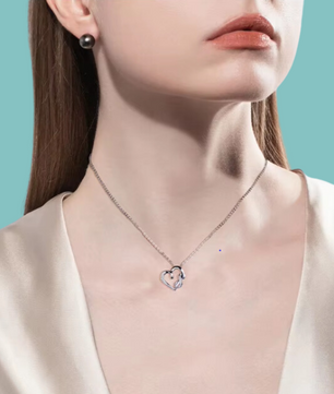 Heart Infinity Moissanite Pendant