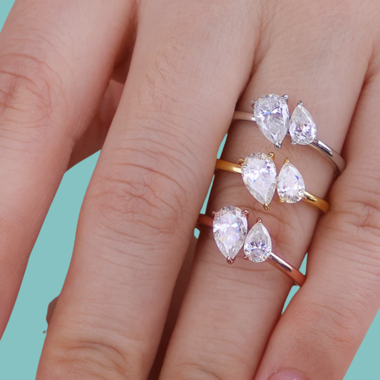 The Amara Toi et Moi Pear Ring