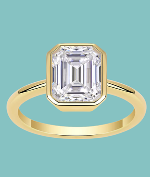 Alora Bezel Set Moissanite Ring