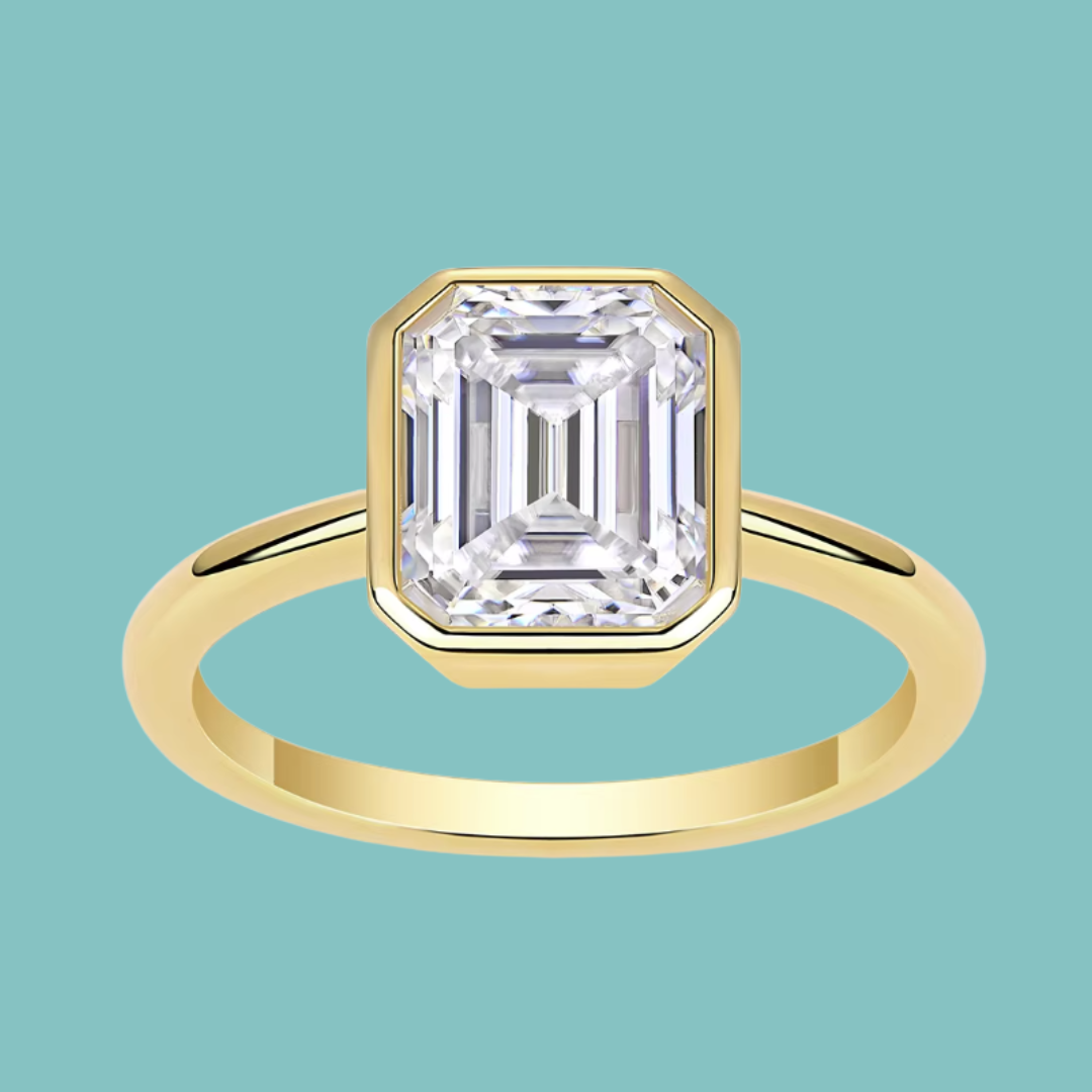 Alora Bezel Set Moissanite Ring