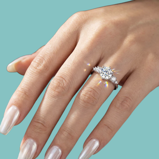 Rosalie Round Moissanite Ring