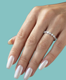 Lisette Graduated Moissanite Band