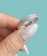 Elara Double Row Moissanite Band