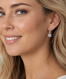 Anouk Round Moissanite Drop Earrings