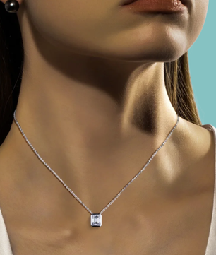 Ophelia Emerald Cut Pendant