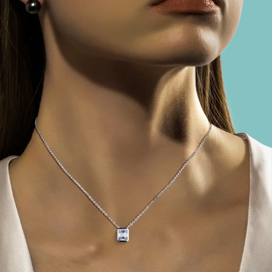 Ophelia Emerald Cut Pendant
