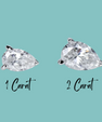 Pear shaped moissanite earrings in timeless stud design