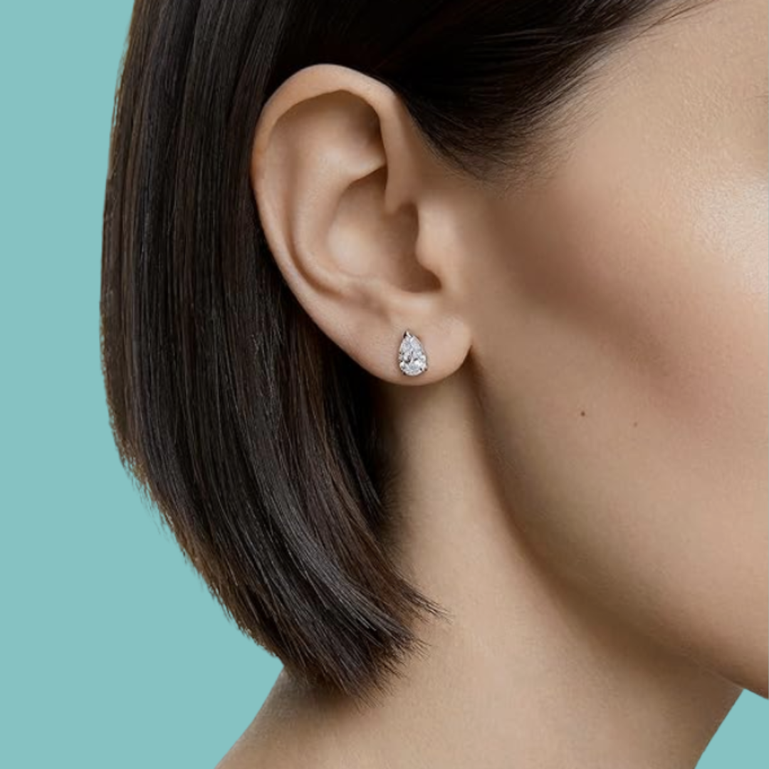 Raindrop Pear Studs