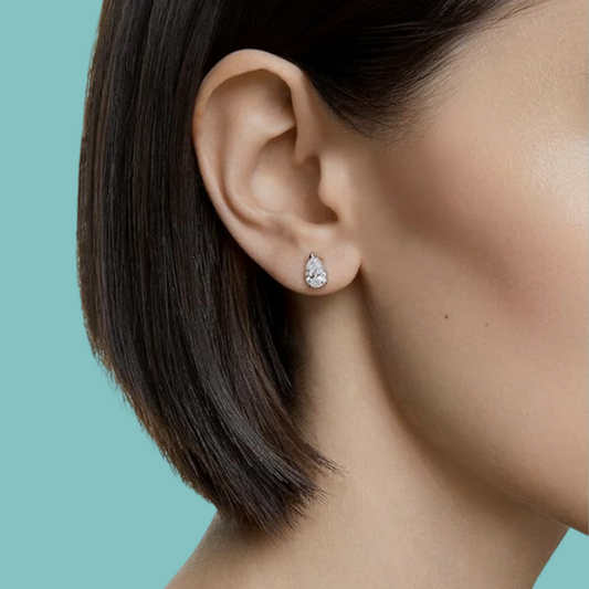 Raindrop Pear Studs