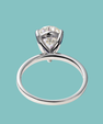 Pear shaped solitaire ring with sparkling moissanite centre stone