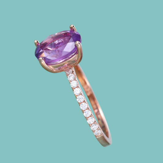 The Violet Dawn Amethyst Ring
